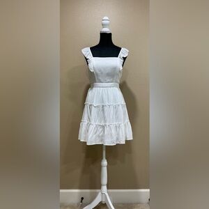 Altar'd State White Tiered Mini Dress